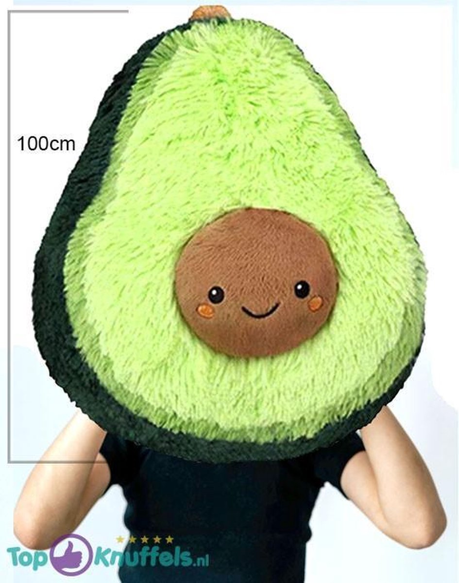 Avocado Pluche Knuffel (Groen) 100 cm | XXL Knuffel | Zachte Fruit Knuffel | Cadeau | Kado | Advocado Peluche Plush | Ideaal cadeau voor kinderen | Knuffeldier Knuffelpop